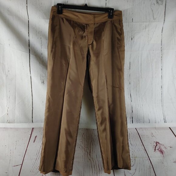 AK Anne Klein Size 12P Desert Tan 3 Button Lined 2pc Pants Suit W/Pockets 34x29 - Picture 14 of 16